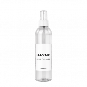 HAYNE Lens Cleaner 240 ml – butelka płynu do czyszczenia okularów, bez tła