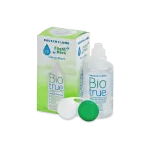 Biotrue 100 ml — opakowanie, butelka i pojemnik na soczewki