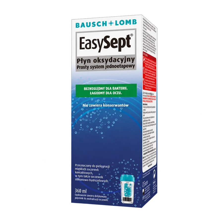 easysept-360ml Bausch & Lomb EasySept płyn oksydacyjny 360 ml – opakowanie