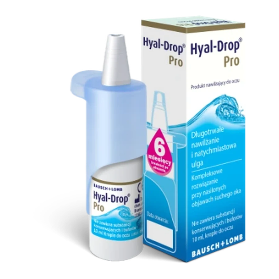 hyal-drop-pro-10ml Bausch & Lomb Hyal-Drop Pro 10 ml โ opakowanie i butelka